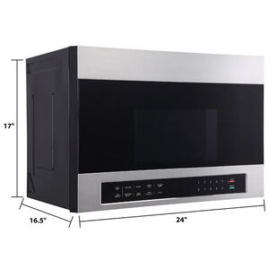 Avanti 24" 1.3 Cu. Ft. Over-the-Range Microwave with 10 Power Levels & Sensor Cooking Controls - Stainless Steel, , hires