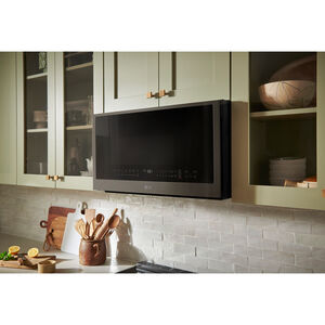 LG 30 in. 2.0 cu. ft. 1050W Smart Over-the-Range Microwave with 400 CFM & Sensor Cooking - PrintProof Black Stainless Steel, PrintProof Black Stainless Steel, hires