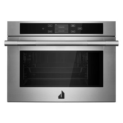 JennAir Rise 24 in. 1.3 cu. ft. Smart Steam Electric Single Wall Oven with True European Convection - Stainless Steel | JJW6024HL