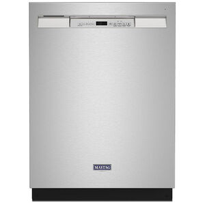 Maytag 24 in. Built-In Dishwasher with Front Control, 50 dBA Sound Level, 14 Place Settings, 5 Wash Cycles & Sanitize Cycle - Fingerprint Resistant Stainless, Fingerprint Resistant Stainless, hires