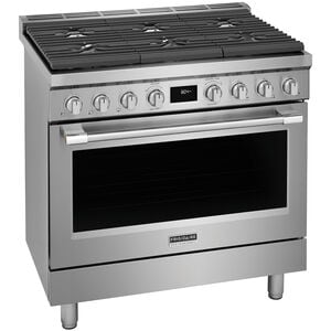 Frigidaire Professional 36 in. 4.4 cu. ft. Dual Convection Dual Fuel Range with 6 Sealed Burners - Stainless Steel, , hires
