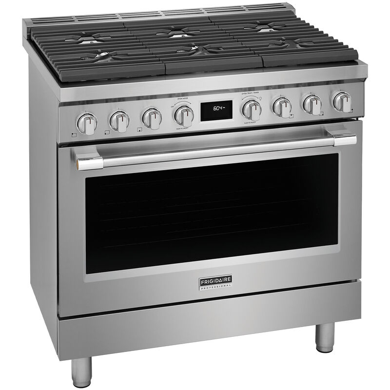 Frigidaire Professional 36 in. 4.4 cu. ft. Dual Convection Dual Fuel Range with 6 Sealed Burners - Stainless Steel, , hires
