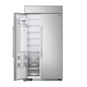 LG Studio 42 in. 25.6 cu. ft. Built-In Smart Counter Depth Side-by-Side Refrigerator with External Ice & Water Dispenser - Stainless Steel, , hires