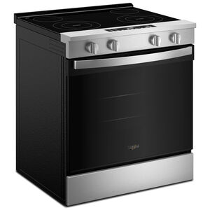 Whirlpool 30 in. 5.3 cu. ft. Smart Air-Fry Electric Range with Radiant Burners - Stainless Steel, , hires