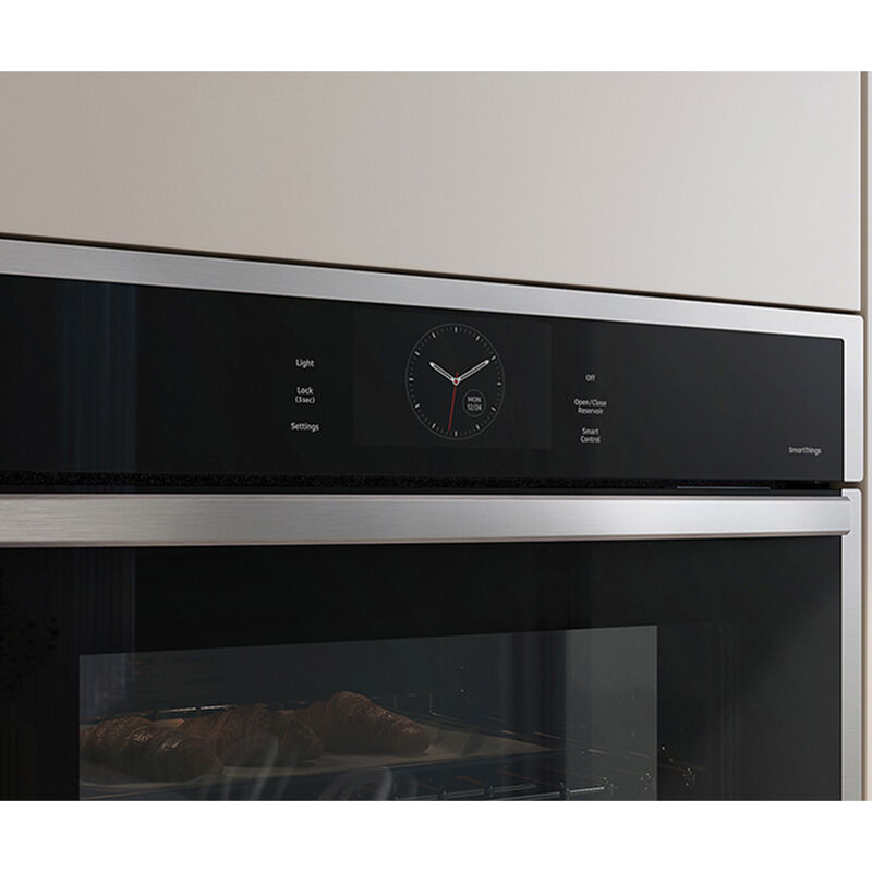 Samsung 30 in. 10.2 cu. ft. Electric Smart Double Wall Oven with Dual Convection & Steam Clean - Stainless Steel, , hires