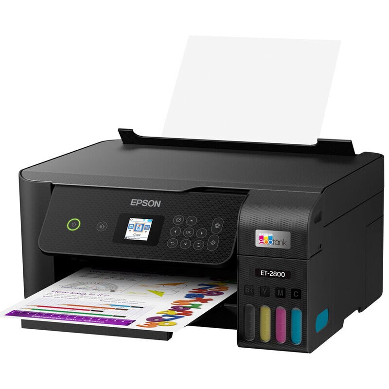 Epson - EcoTank ET-2800 Wireless Color All-in-One Inkjet Cartridge-Free Supertank Printer - Black, , hires