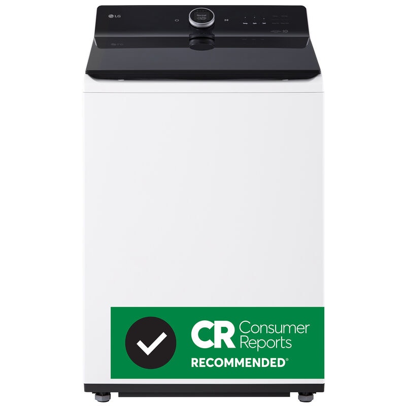 LG 27 in. 5.5 cu. ft. Smart Top Load Washer with EasyUnload, ezDispense, TurboWash3D Technology & AI Sensing - Alpine White, Alpine White, hires