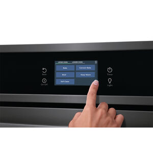 Frigidaire 30 in. 10.6 cu. ft. Top Control Electric Double Wall Oven with Standard Convection - Black Stainless, Black Stainless, hires