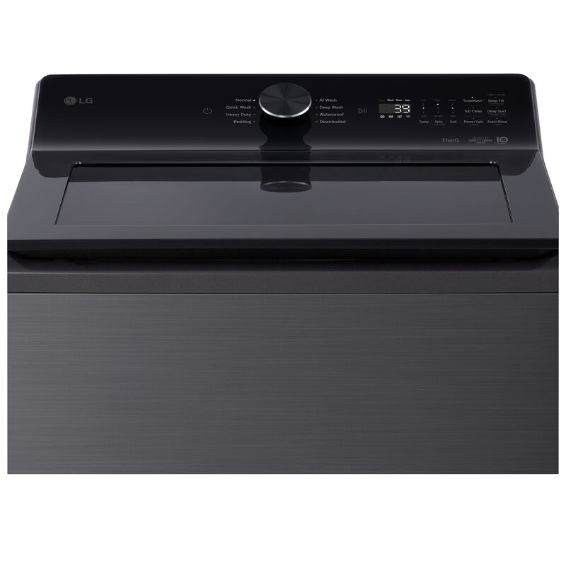 LG 27 in. 5.0 cu. ft. Smart Top Load Washer with EasyUnload & AI Sensing - Platinum Black, Platinum Black, hires