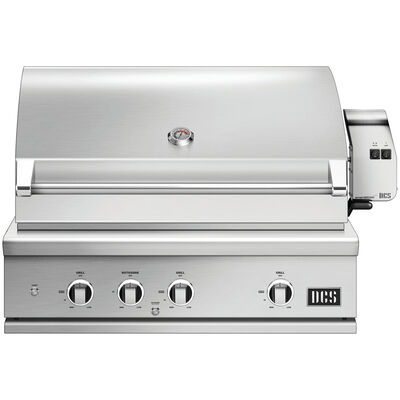 DCS Series 9 36 in. 3-Burner Built-In Natural Gas Grill with Rotisserie, Sear Burner & Smoke Box - Stainless Steel | BE136RCN