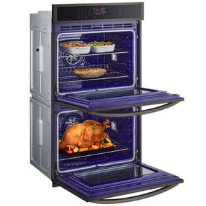 LG 30 in. 9.4 cu. ft. Smart Front Control Electric Double Wall Oven with Standard Convection - PrintProof Black Stainless Steel, , hires