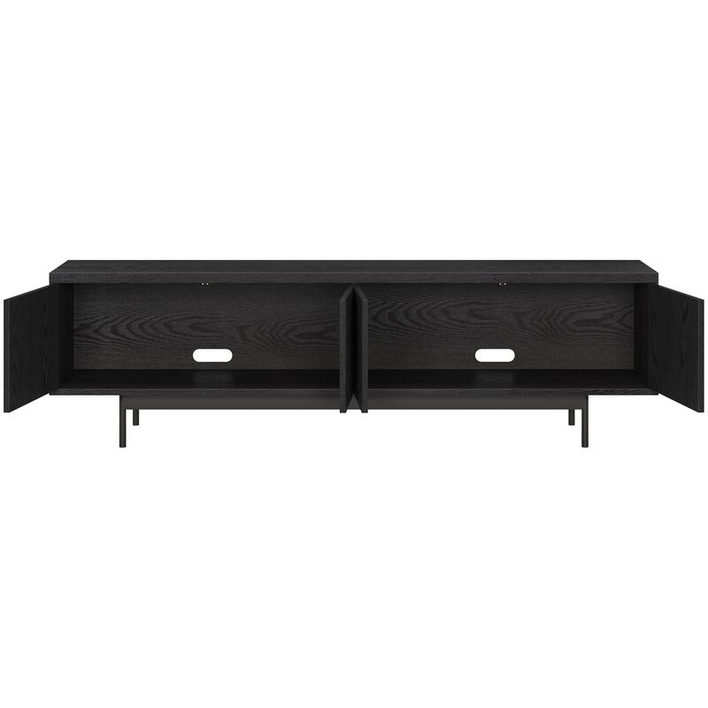 Preston & Cole Everett 70" Wide TV Stand for TVs up to 75" - Black Grain, , hires