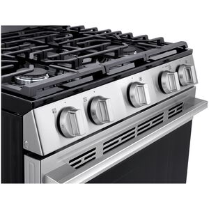 LG 30 in. 6.3 cu. ft. Smart Air Fry True European Convection Gas Range with 5 Sealed Burners & Griddle - Stainless Steel, , hires