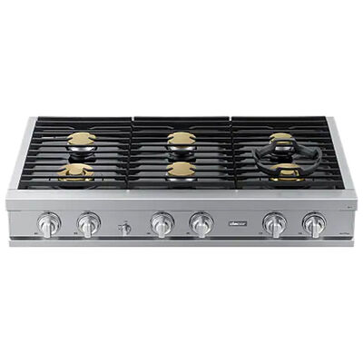 Dacor Transitional Series 48 in. Natural Gas Smart Rangetop with 6 Sealed Burners & Griddle - Graphite Stainless Steel | DTT48T960GM