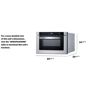 Summit 24 in. 1.2 cu. ft. Microwave Drawer with 11 Power Levels - Stainless Steel, , hires