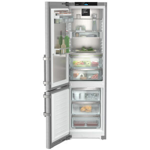 Liebherr 24 in. 12.7 cu. ft. Left-Hinged Smart Counter Depth Bottom Freezer Refrigerator with Ice Maker - Stainless Steel, , hires