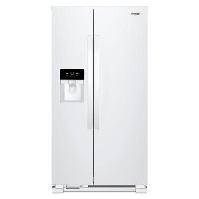 Whirlpool 33 in. 21.4 cu. ft. Side-by-Side Refrigerator with Ice & Water Dispenser - White | WRS331SDHW