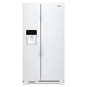 Whirlpool 33 in. 21.4 cu. ft. Side-by-Side Refrigerator with Ice & Water Dispenser - White, White, hires