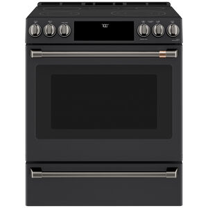 Cafe Knob Set and Handle Kit for Ranges - Brushed Black, , hires