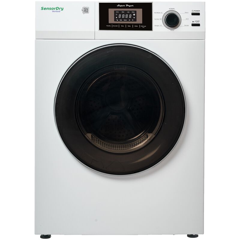 Equator Premium Compact 24 in. 3.1 cu. ft. Stackable Electric Dryer with Sensor Dry & Sanitize Cycle - White, , hires