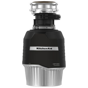 KitchenAid 3/4 HP Batch Feed Waste Disposer with 1725 RPM & Noise Reducing Insulation - Black, , hires