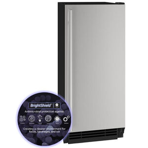 U-Line 15 in. Ice Maker with 25 Lbs. Ice Storage Capacity, Clear Ice Technology & Digital Control - Stainless Steel, , hires