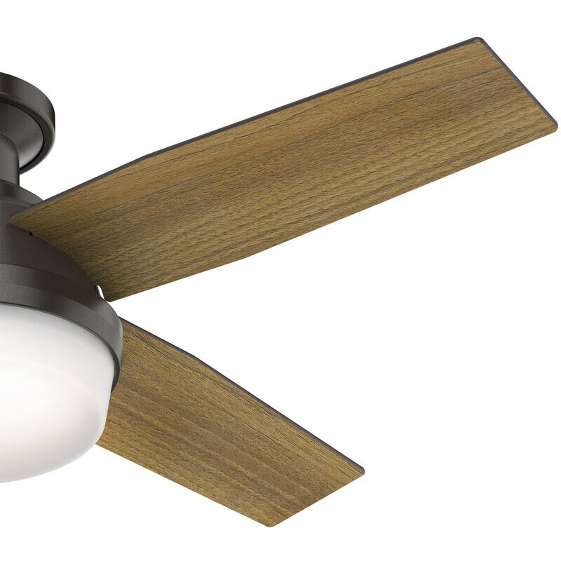 Hunter Dempsey 44 in. Low Profile Ceiling Fan with LED Light Kit and Handheld Remote - Noble Bronze, Noble Bronze, hires