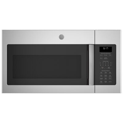 GE 30 in. 1.7 cu. ft. Over-the-Range Microwave with 10 Power Levels & 300 CFM - Stainless Steel | JVM6172SKSS