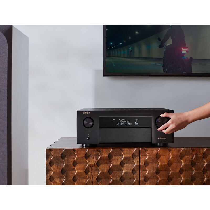 Denon 9.4 Ch. 125W 8K AV Receiver with Built-in HEOS - Black, , hires