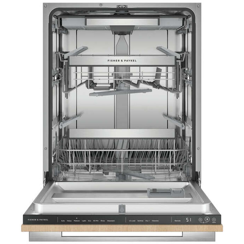 Fisher & Paykel Series 9 24 in. Top Control Flush-Mount Smart Dishwasher with 42 dBa Sound Level - Custom Panel Ready, , hires