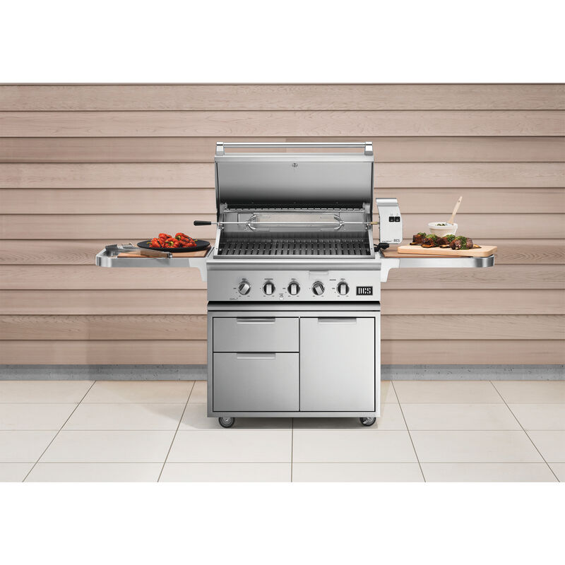 DCS Series 7 36 in. 5-Burner Built-In/Freestanding Natural Gas Grill with Rotisserie& Smoke Box - Stainless Steel, , hires