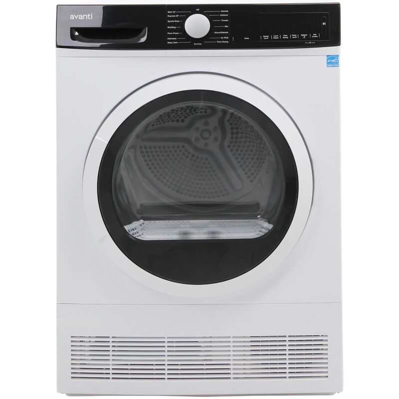 Avanti 24 in. 4.0 cu. ft. Stackable Ventless Electric Dryer with Sanitize Cycle & Sensor Dry - White, , hires
