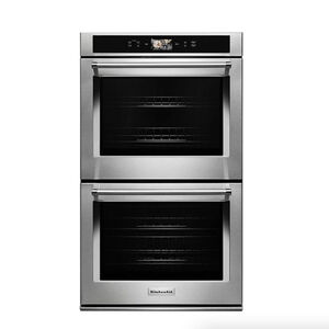 KitchenAid 30" 10.0 Cu. Ft. Electric Smart Double Wall Oven with True European Convection & Self Clean - Stainless Steel, , hires