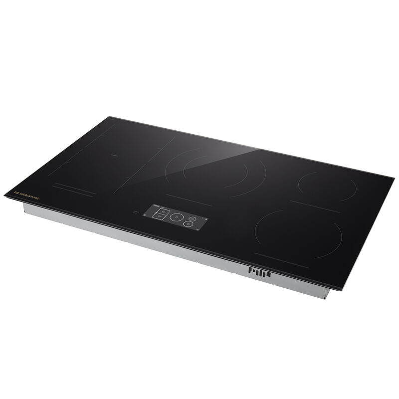 LG Signature 36 in. 5-Burner Smart Induction Cooktop with Simmer Burner & Power Burner - Black, , hires