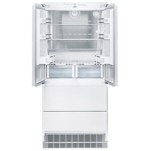 Liebherr 36 in. 18.9 cu. ft. Built-In Counter Depth 4-Door French Door Refrigerator with Ice Maker - Custom Panel Ready, , hires