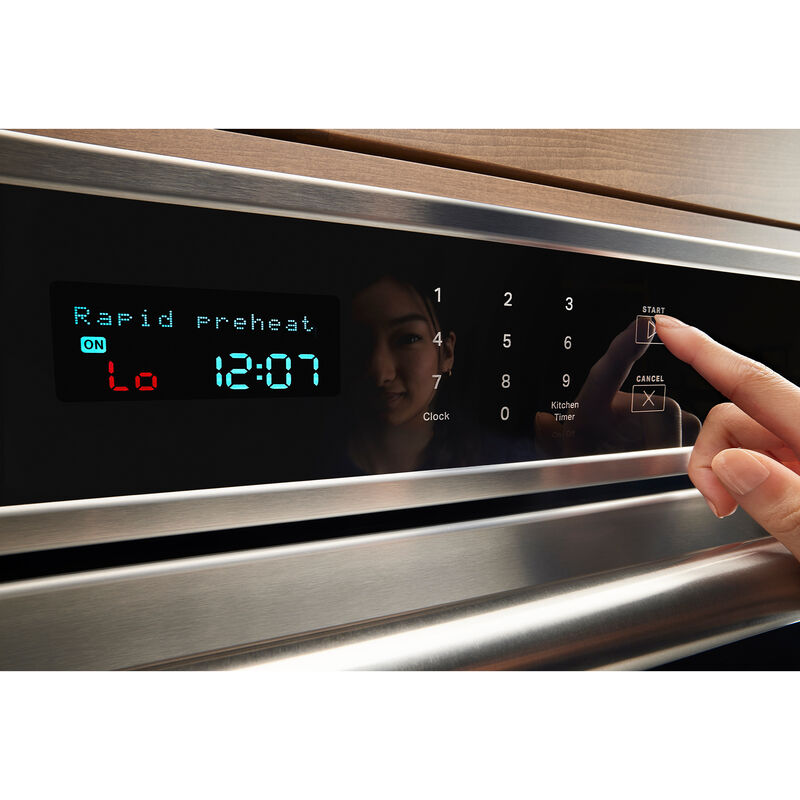 Maytag 27 in. 4.3 cu. ft. Electric Wall Oven with True European Convection & Self Clean - Fingerprint Resistant Stainless Steel, , hires