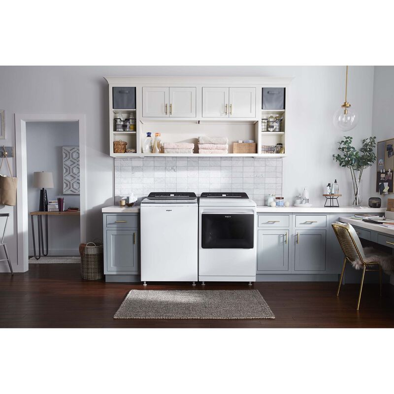 Whirlpool 27 in. 7.4 cu. ft. Smart Electric Dryer with Sensor Dry, Sanitize & Steam Cycle - White, , hires