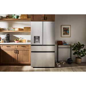 Whirlpool 36 in. 28.9 cu. ft. 4-Door French Door Refrigerator with Ice & Water Dispenser - Fingerprint Resistant Stainless, Fingerprint Resistant Stainless, hires