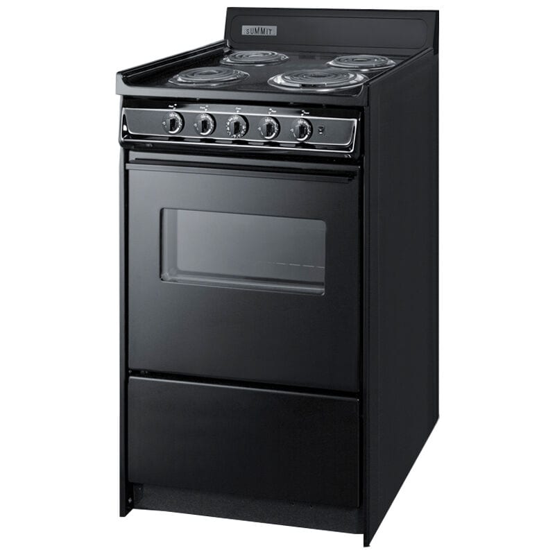 Summit 20 in. 2.4 cu. ft. Electric Range with Coil Burners - Black, , hires