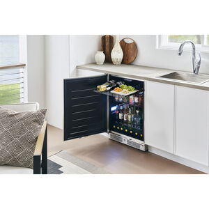 Zephyr Presrv Series 24 in. 5.6 cu. ft. Built-In/Freestanding Beverage Center with Pull-Out Shelves & Digital Control - Stainless Steel, , hires