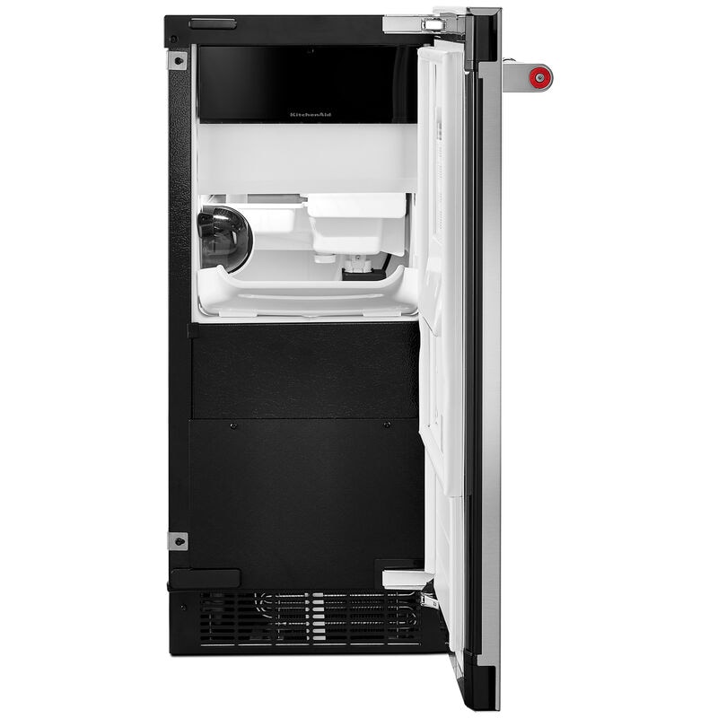 KitchenAid 15 in. Built-In Undercounter Ice Maker with 25 lb. Ice Storage, Auto-Defrost & Digital Control - Stainless Steel with PrintShield Finish, , hires