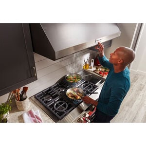 KitchenAid 48 in. Ducted Canopy Pro Style Style Range Hood with 4 Fan Speeds & 4 LED Lights - Stainless Steel, , hires