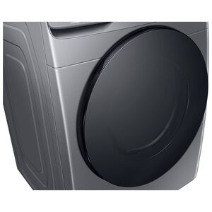 Samsung 27 in. 7.5 cu. ft. Smart Stackable Front Load Electric Dryer with Sanitize Cycle & Sensor Dry - Platinum, Platinum, hires