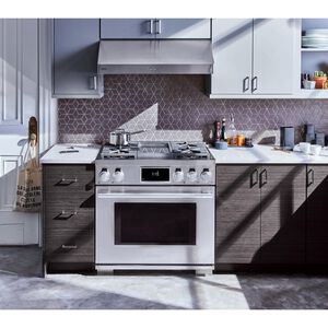 SKS 36 in. 6.3 cu. ft. Smart Standard Convection Steam Dual Fuel Range with 4 Sealed Burners & Griddle - Stainless Steel, , hires