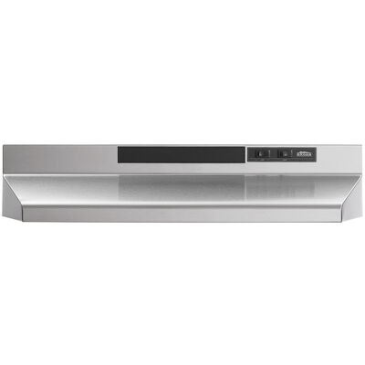 Broan F40000 Series 24 in. Standard Style Range Hood with 2 Speed Settings, 230 CFM & 1 Incandescent Light - Stainless Steel | F402404