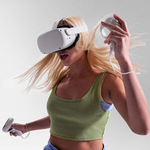 Meta Quest 2 128GB Virtual Reality Headset - White, , hires