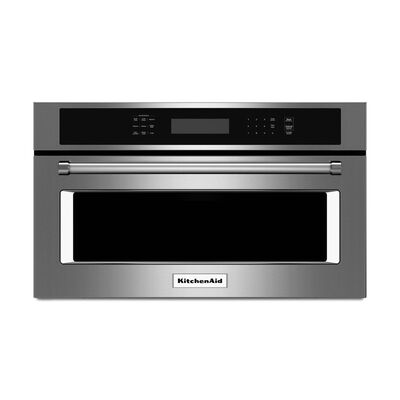 KitchenAid 27 in. 1.4 cu.ft Built-In Microwave with 11 Power Levels & Sensor Cooking Controls - Stainless Steel | KMBP107ESS