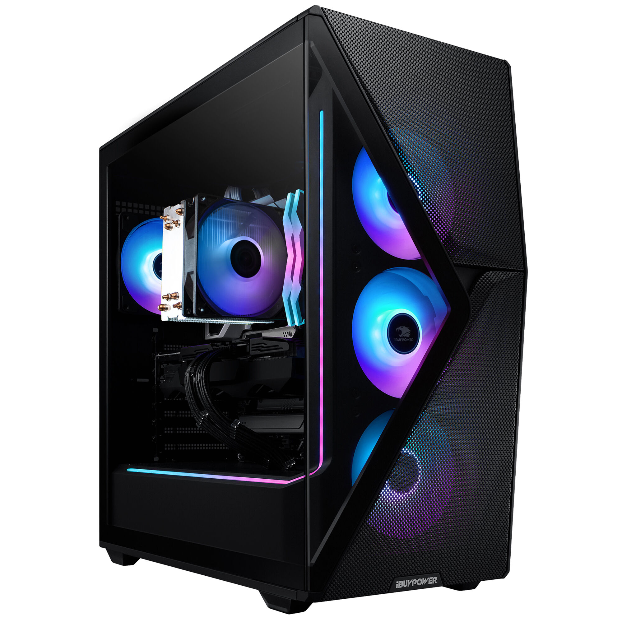 iBUYPOWER Slate Gaming Desktop with AMD Ryzen 7 8700F, 4.1 GHz, 8