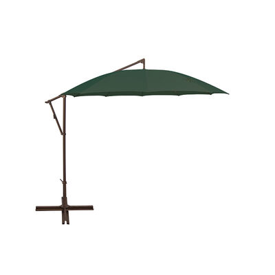 SimplyShade Santorini 10' Round Cantilever Umbrella in Solefin Fabric - Forest Green | SSAG9P020