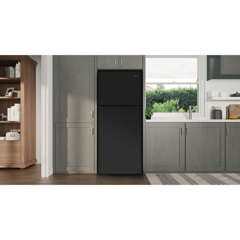 Frigidaire 28 in. 17.6 cu. ft. Top Freezer Refrigerator - Black, Black, hires